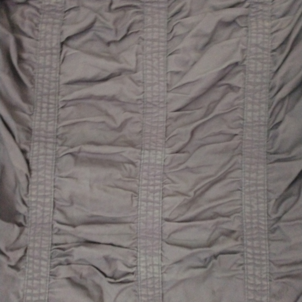 Strapless Dress with Ruching, Gray  Back Zipper Junior - Picture 4 of 8